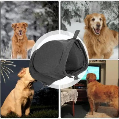 Noise Reducing Dog Ear Muffs with Fleece Hood