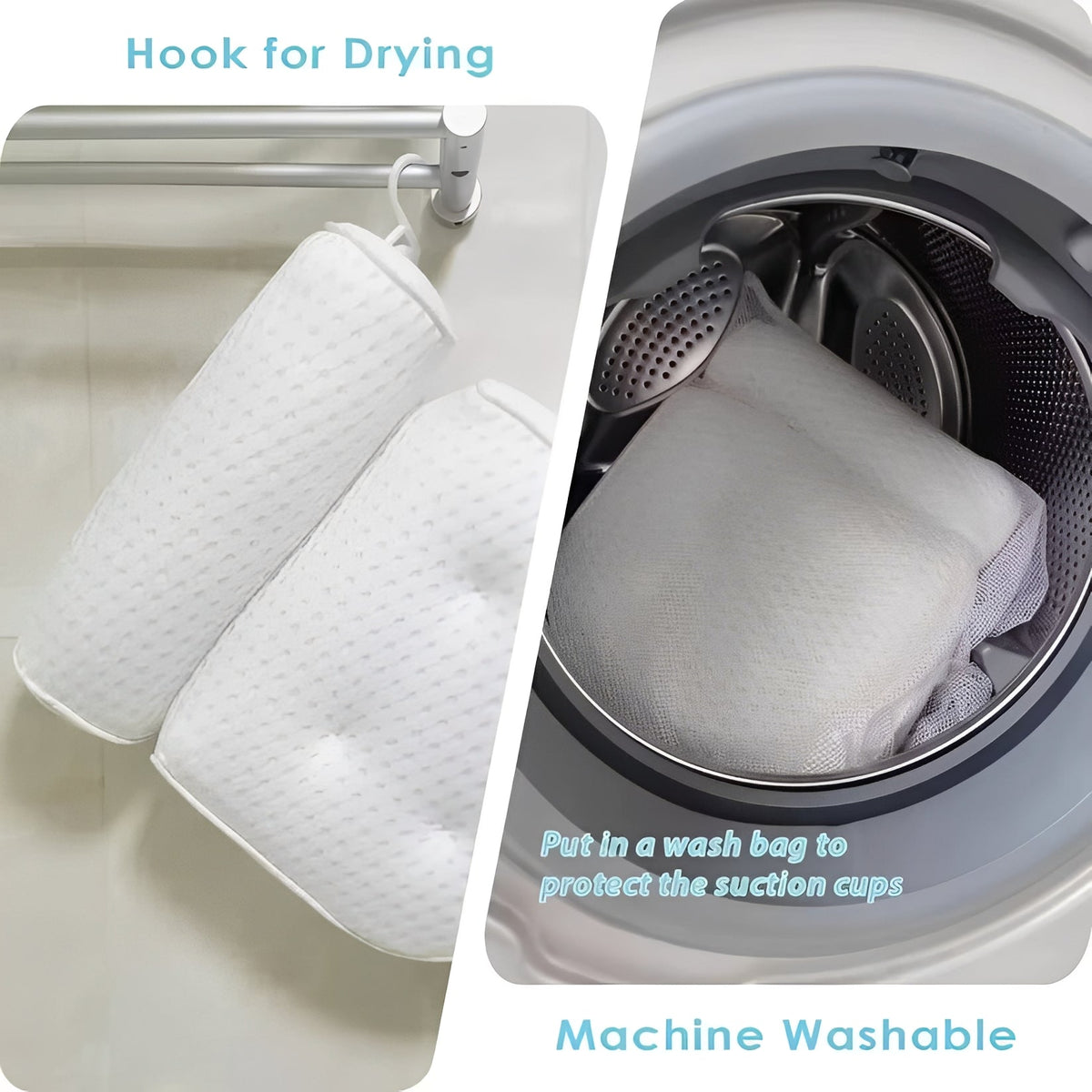 Bath Pillow with Suction Cups – Head and Neck Support