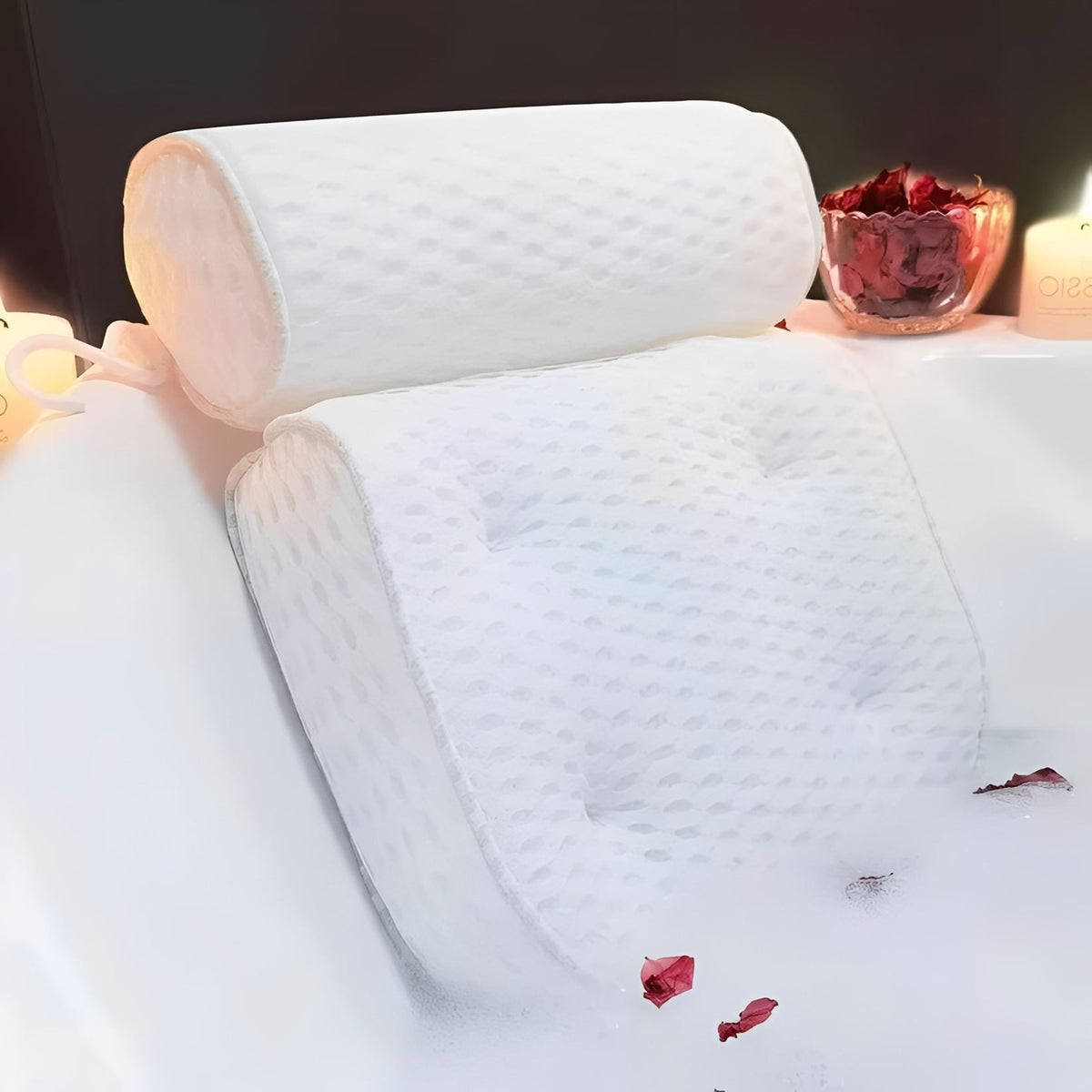Bath Pillow with Suction Cups – Head and Neck Support