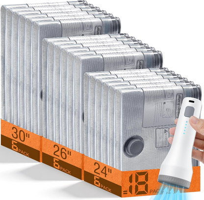 Vacuum Storage Bags with Electric Pump – 15-Piece Set