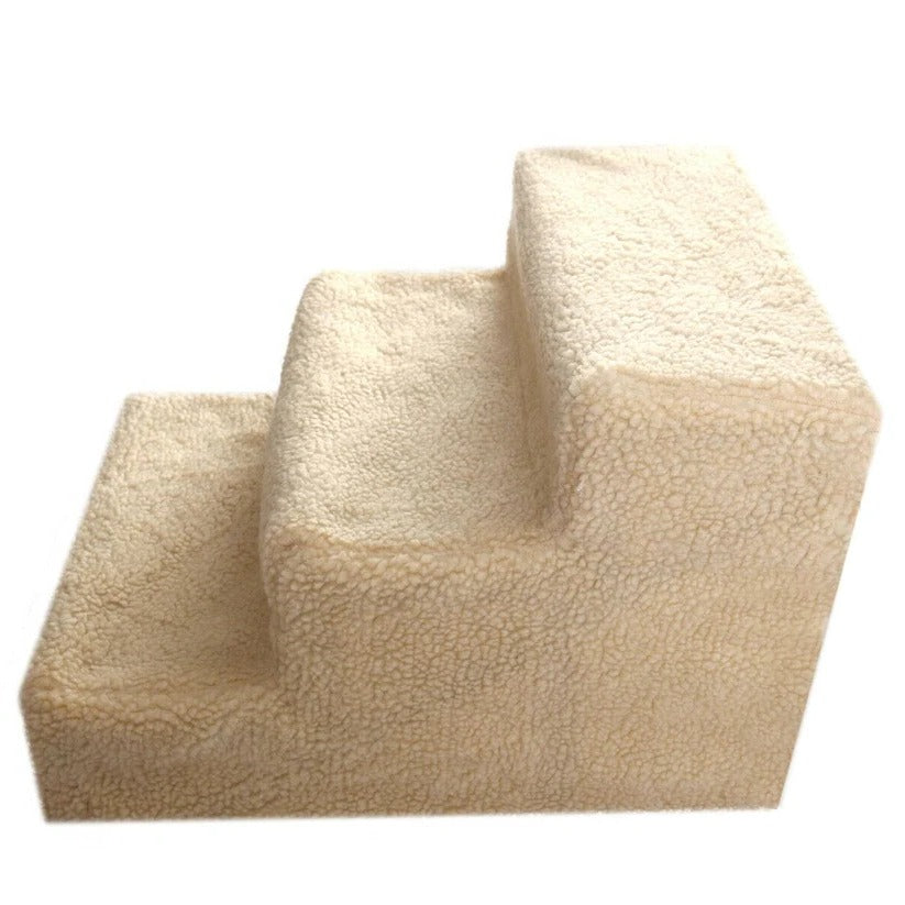 Non-Slip Pet Stairs with Fleece Cover for Small Dogs
