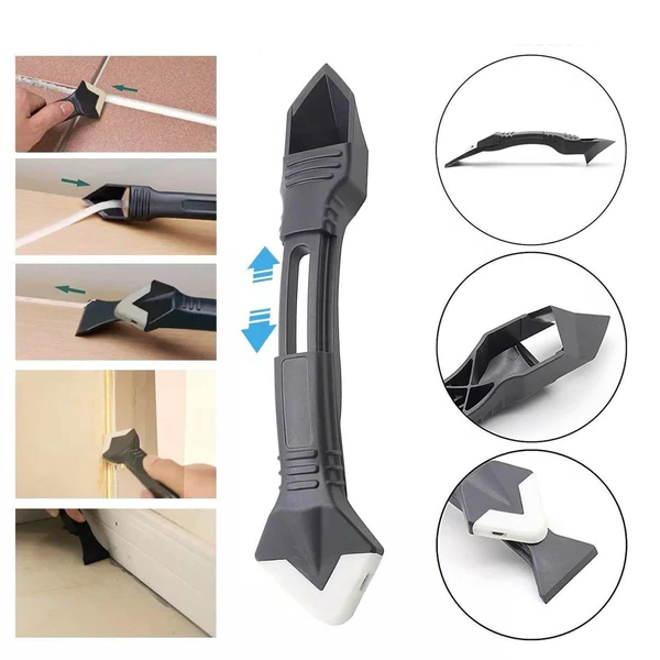 3-in-1 Caulk Removal Tool – Silicone Scraper and Finisher