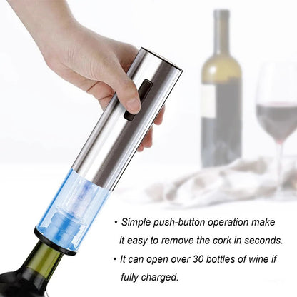 Electric Wine Bottle Opener – Rechargeable Automatic Corkscrew