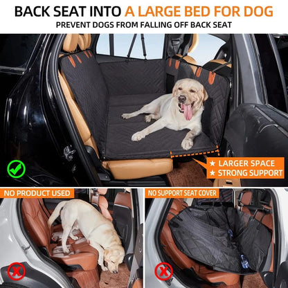 Dog Car Seat Bridge with Storage – Waterproof Back Seat Platform