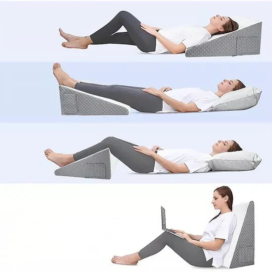 Triangle Wedge Pillow – Memory Foam Bed Wedge for Elevated Sleep