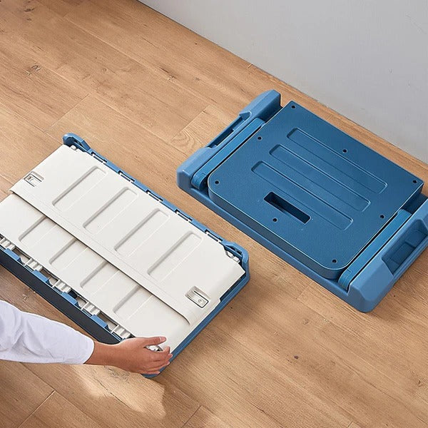 Collapsible Trunk Storage Box with Seat Lid – Car and Outdoor Organizer