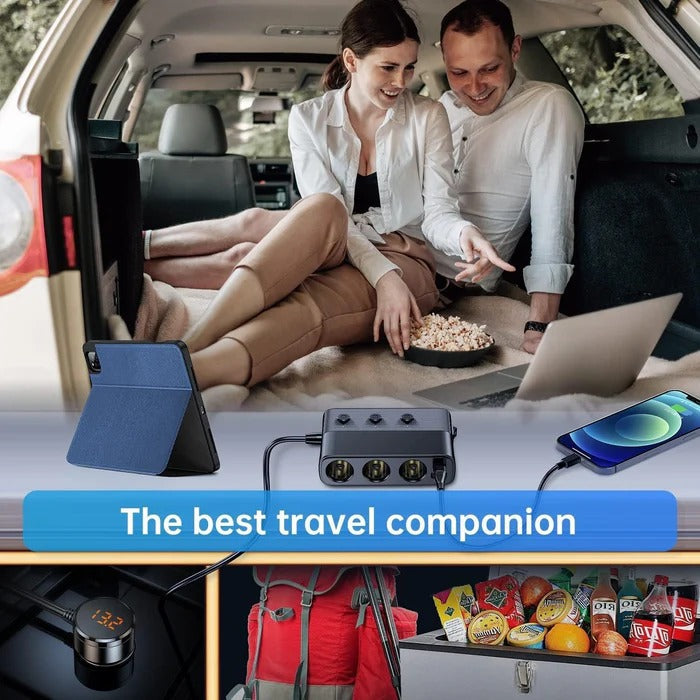 7-in-1 Car Charger Adapter – Multi-Port USB Outlet Splitter