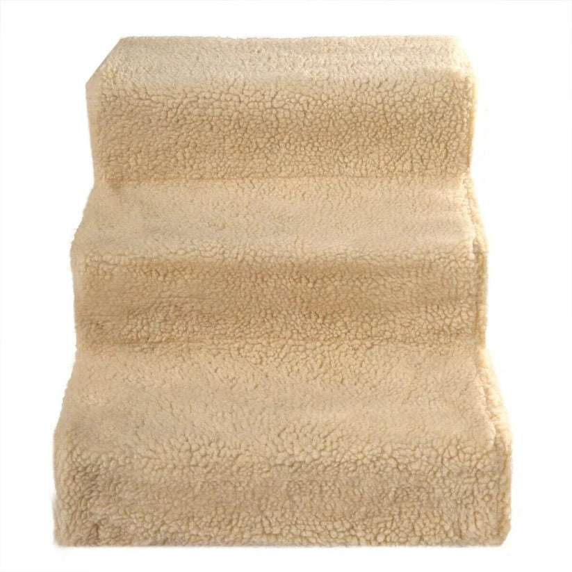Non-Slip Pet Stairs with Fleece Cover for Small Dogs