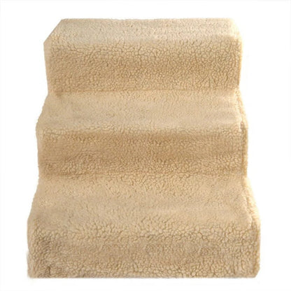 Non-Slip Pet Stairs with Fleece Cover for Small Dogs