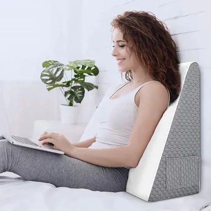 Triangle Wedge Pillow – Memory Foam Bed Wedge for Elevated Sleep