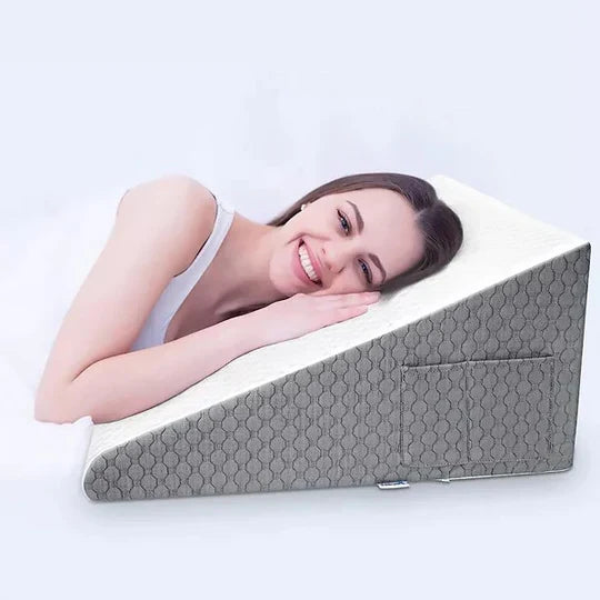 Triangle Wedge Pillow – Memory Foam Bed Wedge for Elevated Sleep