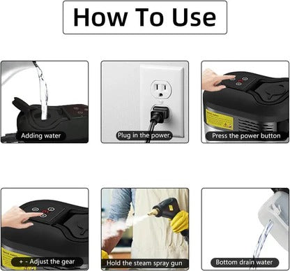 Handheld Steam Cleaner with 5 Brush Attachments