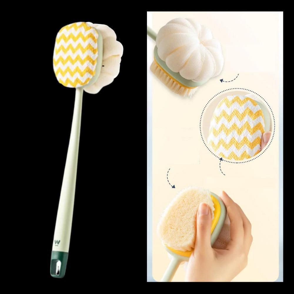 Long Handle Back Scrubber for Shower – Dual-Sided Brush