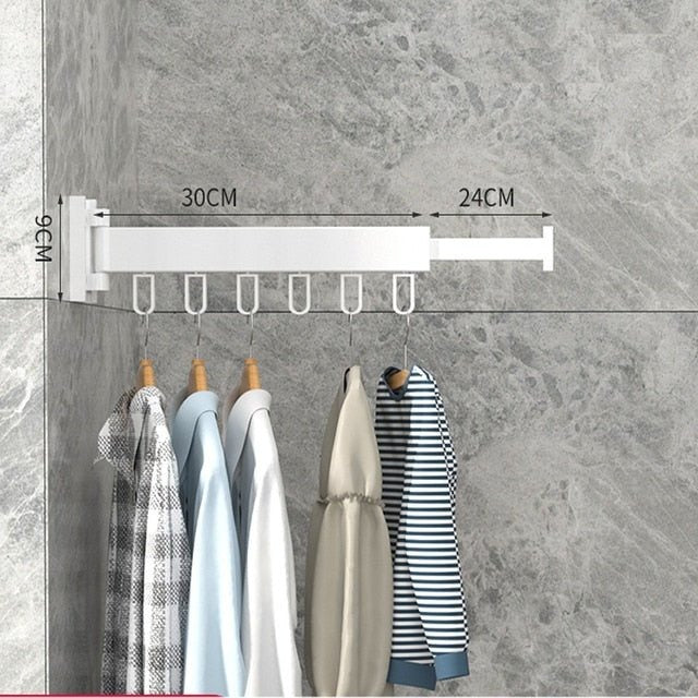 Retractable Wall Clothes Drying Rack – Folding Laundry Rack