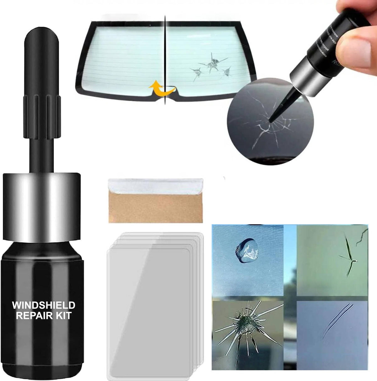 Windshield Chip and Crack Repair Kit – DIY Glass Repair at Home