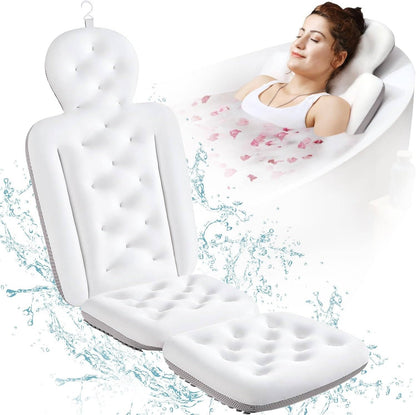 Full Body Bath Pillow for Bathtub – Head, Neck and Back Cushion