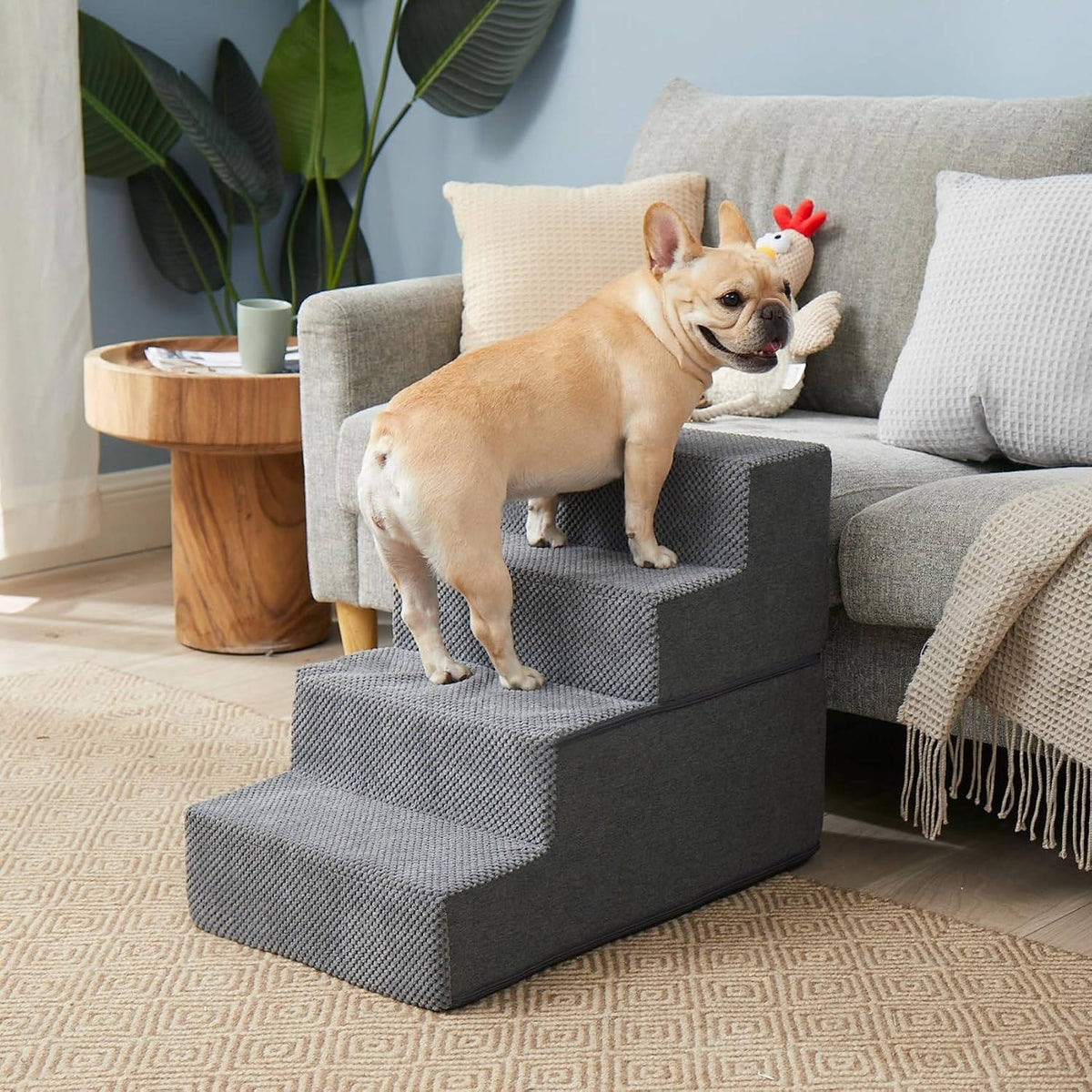 Dog Stairs for Bed 18 Inch – 4-Step Non-Slip Pet Steps