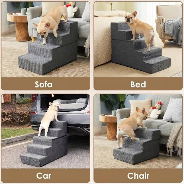 Dog Stairs for Bed 18 Inch – 4-Step Non-Slip Pet Steps