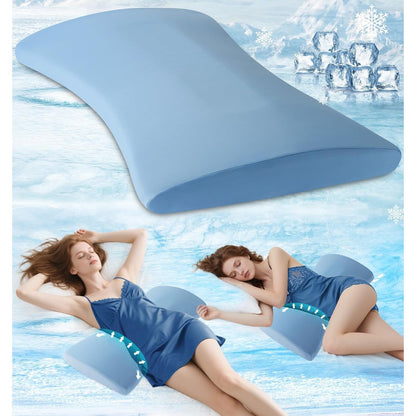 Memory Foam Lumbar Pillow for Sleeping – Lower Back Support Pillow