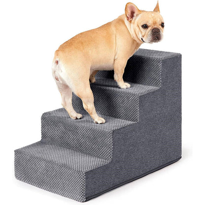 Dog Stairs for Bed 18 Inch – 4-Step Non-Slip Pet Steps