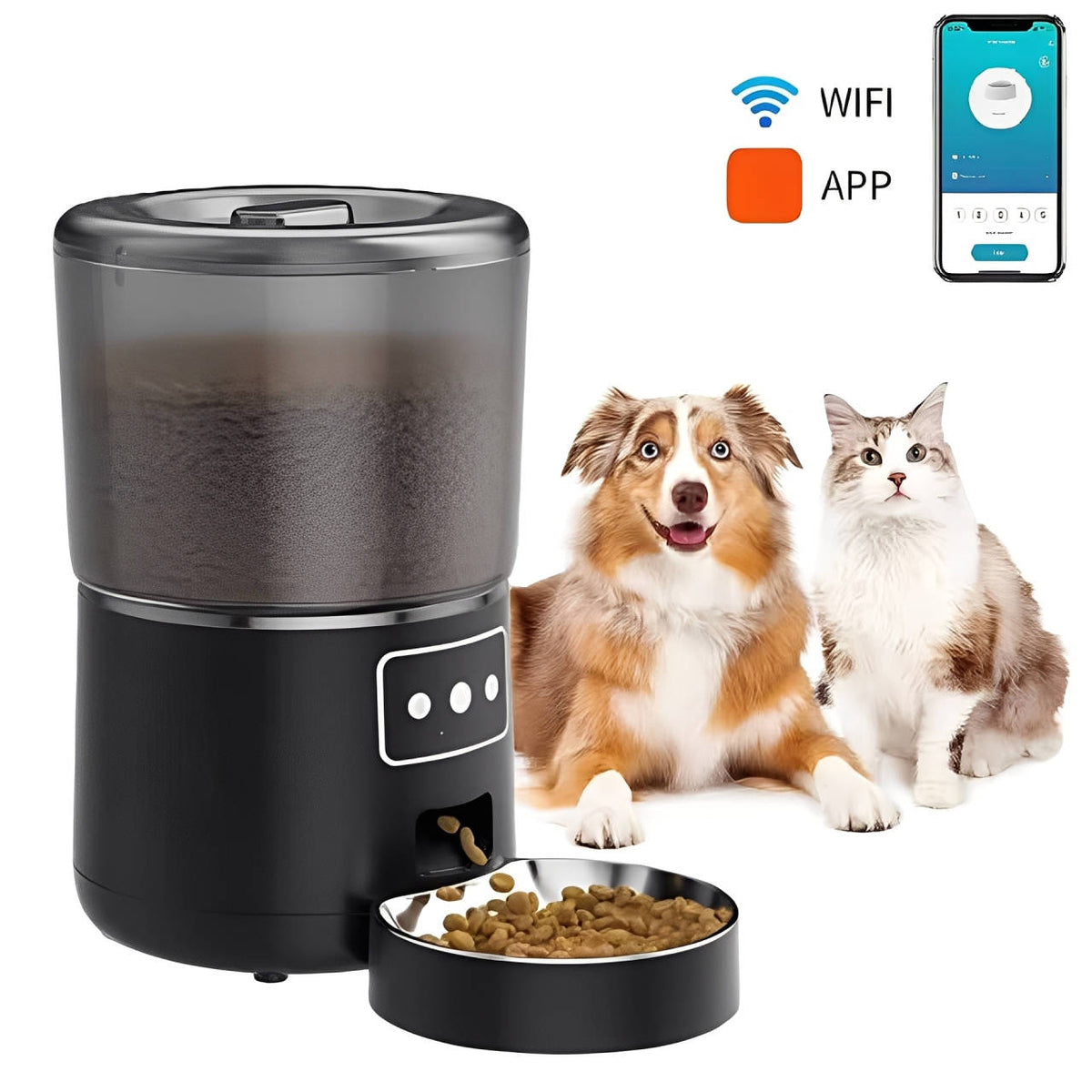 Automatic Pet Feeder – Timed Food Dispenser for Cats and Dogs