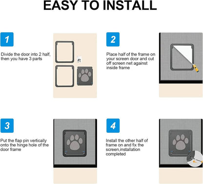 Magnetic Pet Screen Door – Hands-Free Entry for Dogs and Cats