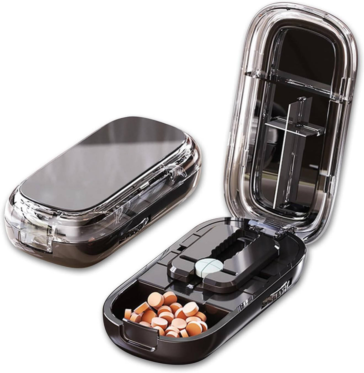 Pill Cutter and Splitter – Portable Tablet Cutter with Storage