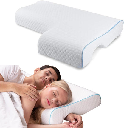 Couple Pillow with Arm Tunnel – Memory Foam Cuddle Pillow
