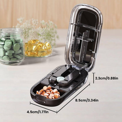 Pill Cutter and Splitter – Portable Tablet Cutter with Storage