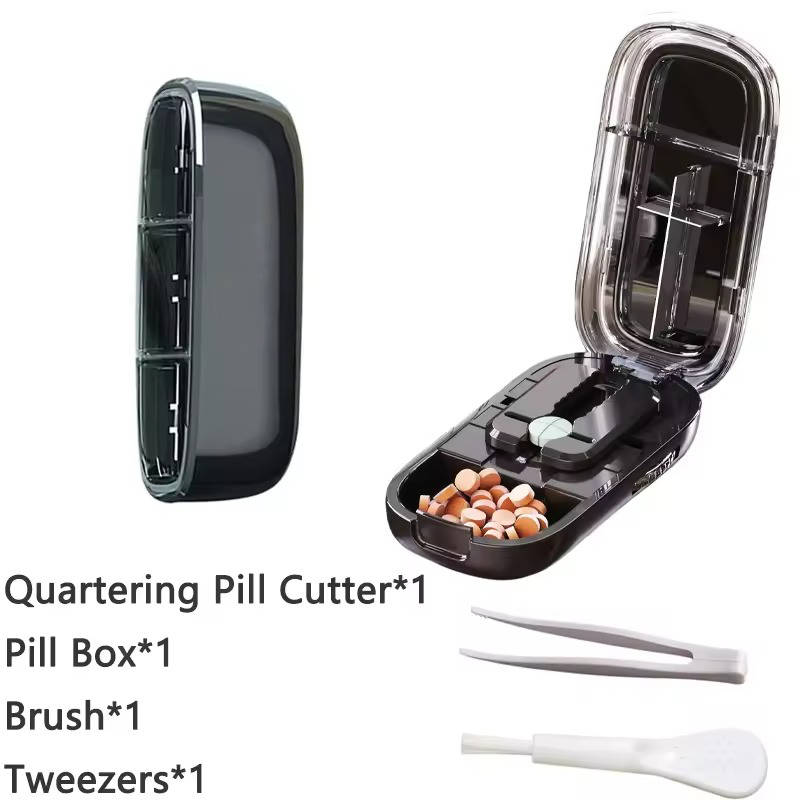 Pill Cutter and Splitter – Portable Tablet Cutter with Storage