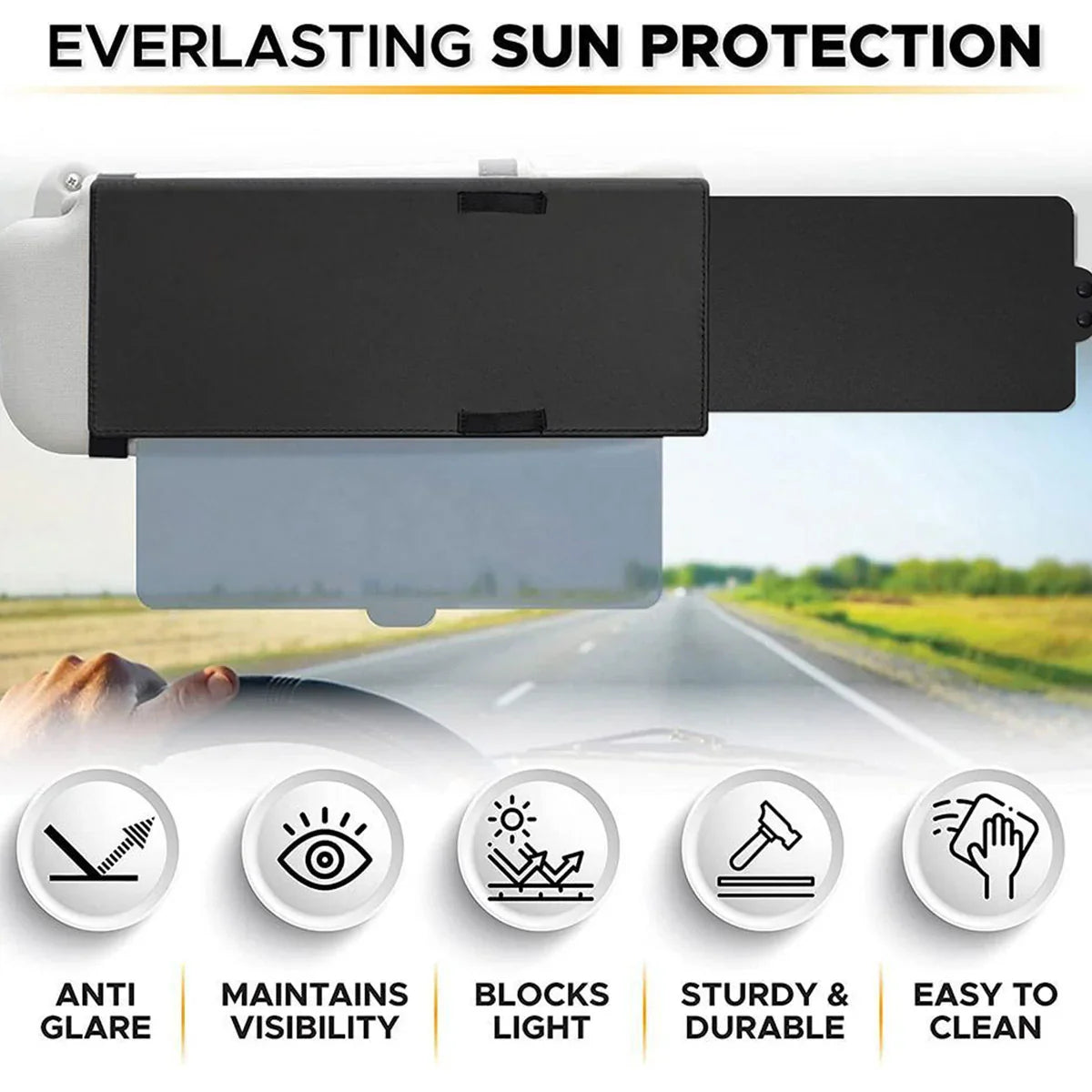 Polarized Car Sun Visor – Anti-Glare Visor Extender