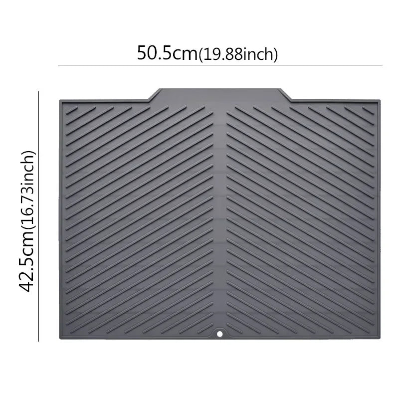 Silicone Dish Drying Mat – Draining Countertop Mat