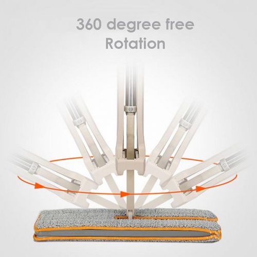 Self-Wringing Flat Mop and Broom Set – 360° Microfiber Floor Mop