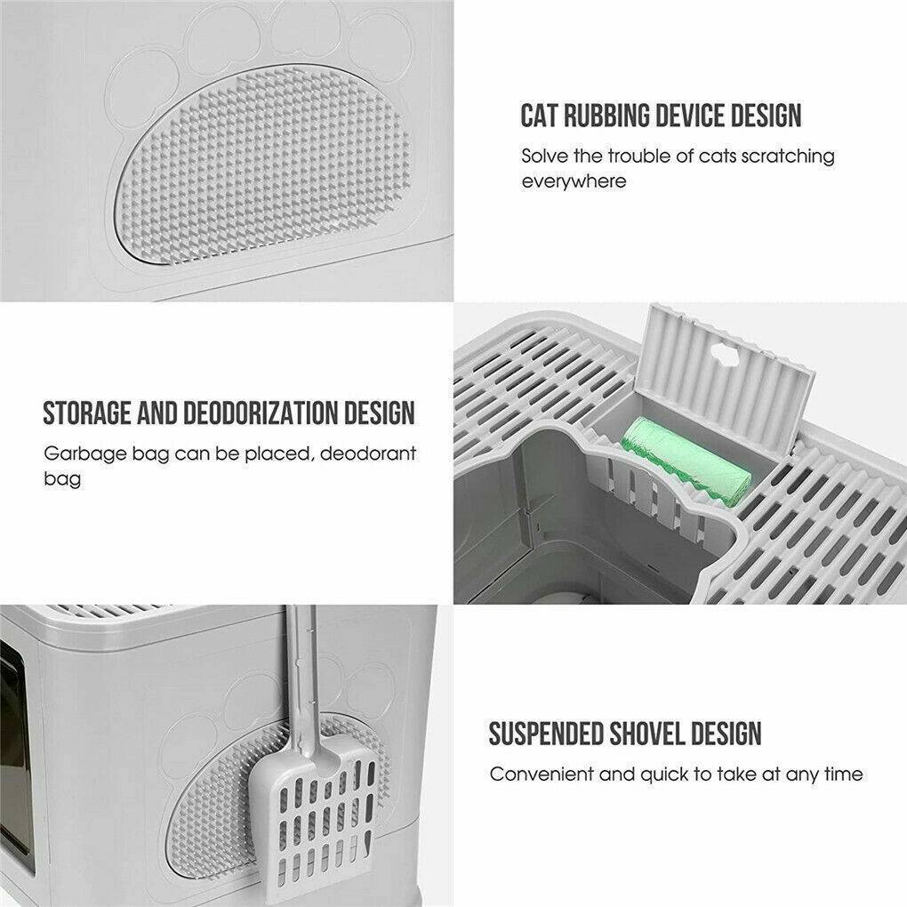 Covered Cat Litter Box – Enclosed Litter Tray with Lid