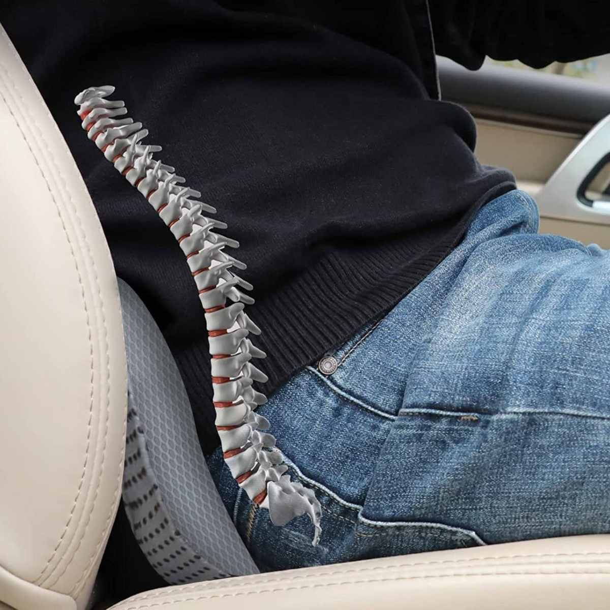 Car Seat Cushion with 3.5 Inch Height Boost – Memory Foam