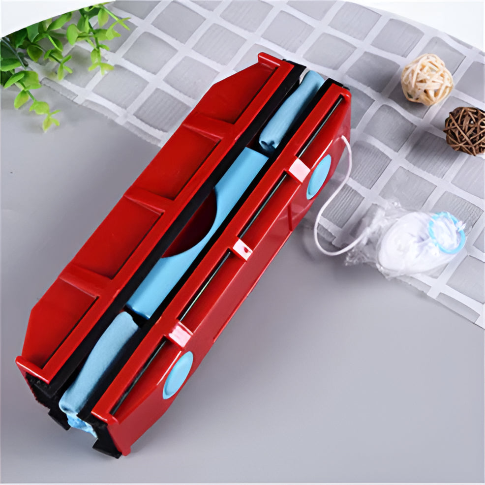 Double-Sided Magnetic Window Cleaner with Safety Cord
