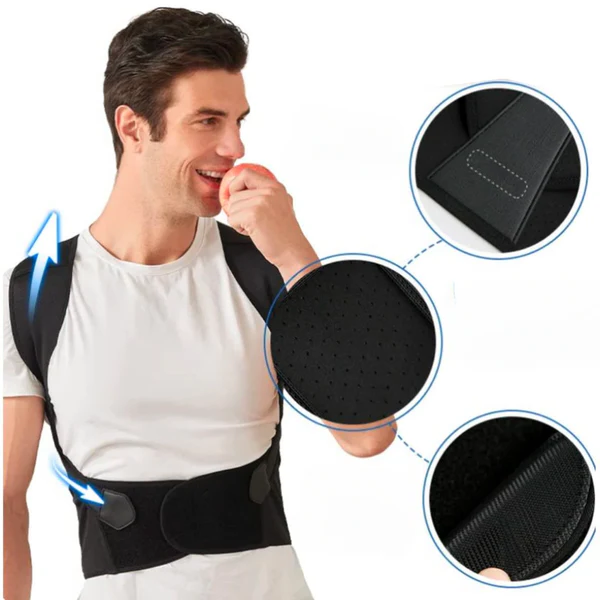 Posture Corrector for Upper Back – Adjustable Shoulder Brace