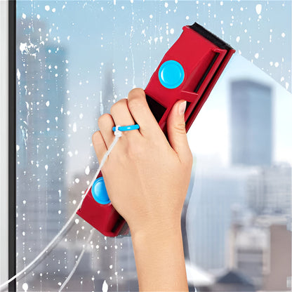 Double-Sided Magnetic Window Cleaner with Safety Cord