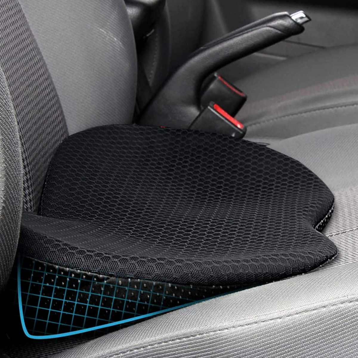 Car Seat Cushion with 3.5 Inch Height Boost – Memory Foam