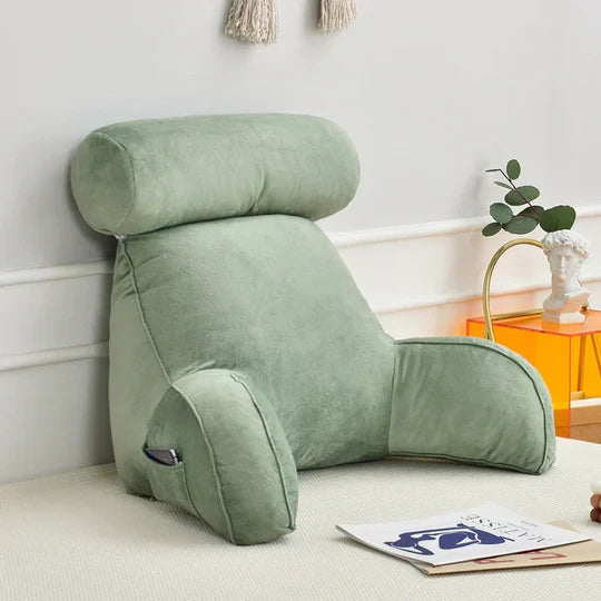 Reading Pillow with Arms – Plush Back Support Pillow for Bed