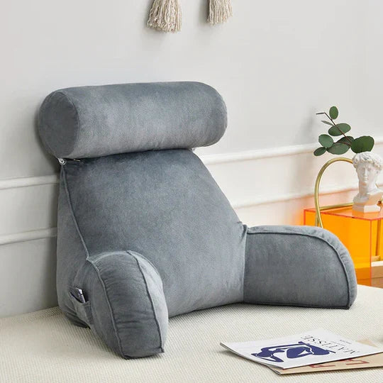 Reading Pillow with Arms – Plush Back Support Pillow for Bed