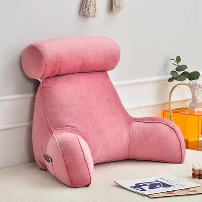 Reading Pillow with Arms – Plush Back Support Pillow for Bed