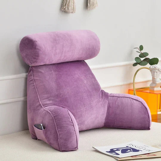 Reading Pillow with Arms – Plush Back Support Pillow for Bed