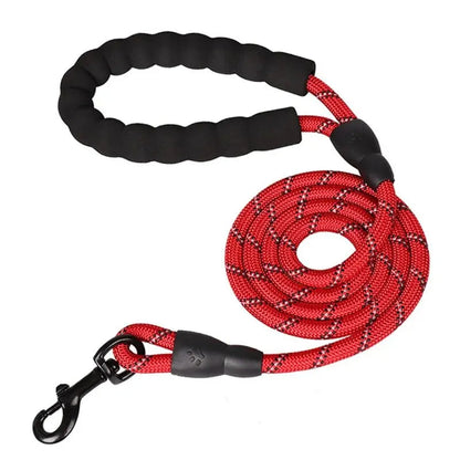 Padded Handle Dog Leash – Reflective Lead for Night Walks