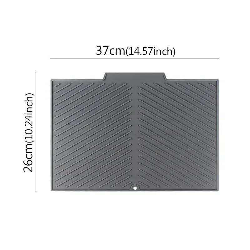 Silicone Dish Drying Mat – Draining Countertop Mat