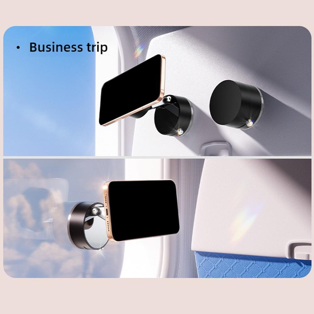 Magnetic Car Phone Holder – One-Hand Snap-On Mount