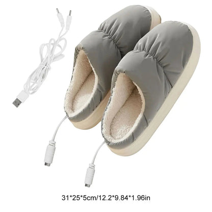 USB Heated Slippers – Electric Foot Warmers for Home